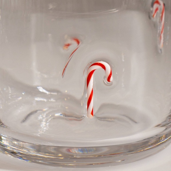 Candy Canes Icon Drinking Glass 16 Ounces Madison Home look for less collectible - Picture 3 of 4